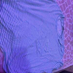 White Birch Sky Blue and White Striped Garment